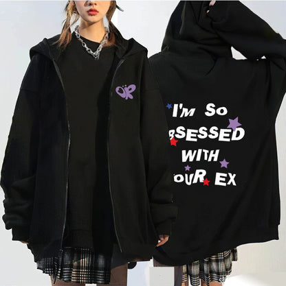 Damen Kapuzenjacke mit Aufdruck Bequem Grün