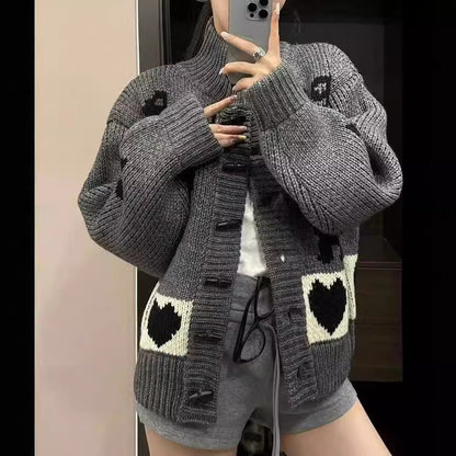 Damen Strickjacke Tiermuster Eveloria