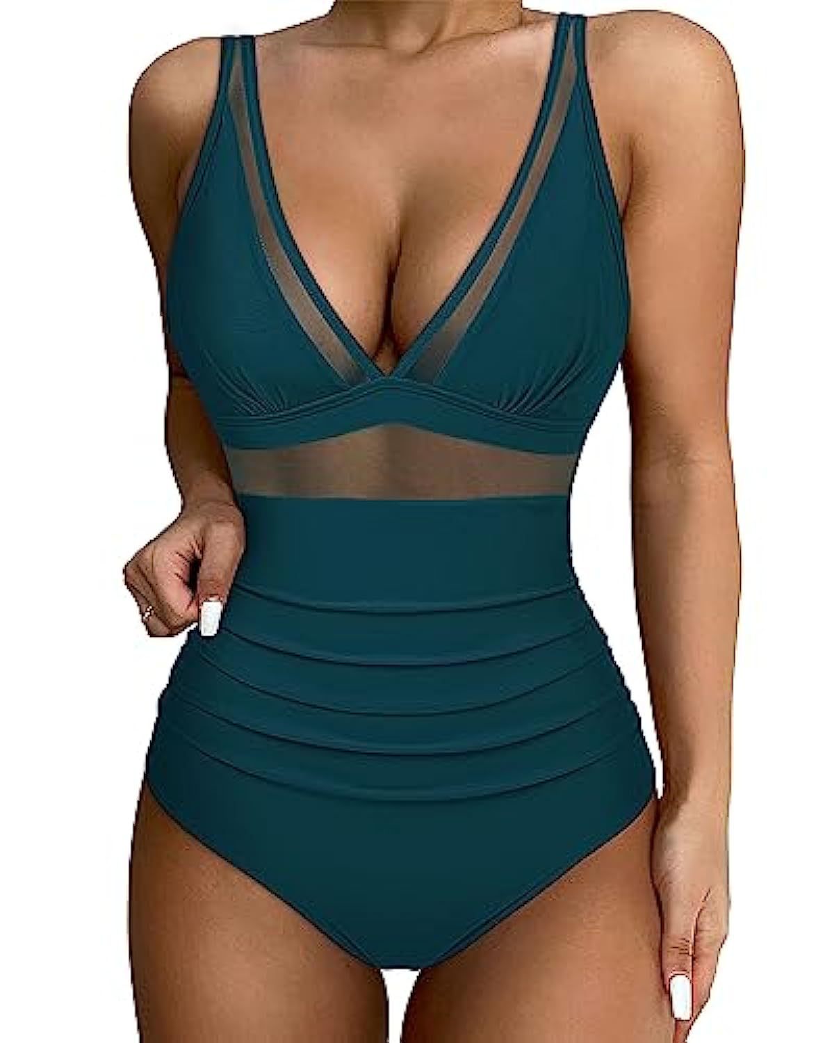 Eveloria Damen Einteiliger Badeanzug Hohe Taille