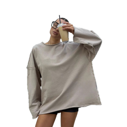 Damen Sweatshirt Asymmetrischer Schnitt Eveloria