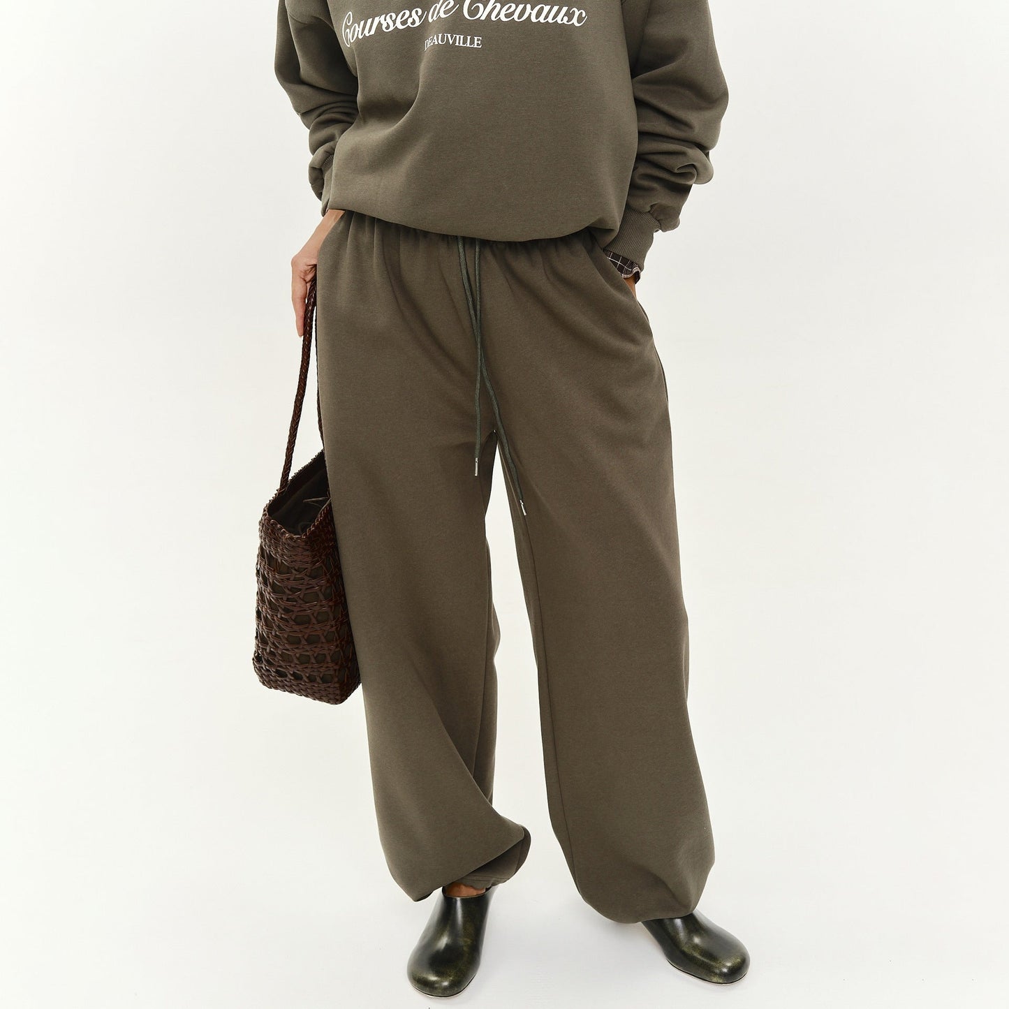 Damen Sweatshirt Hoher Kragen Eveloria Grau