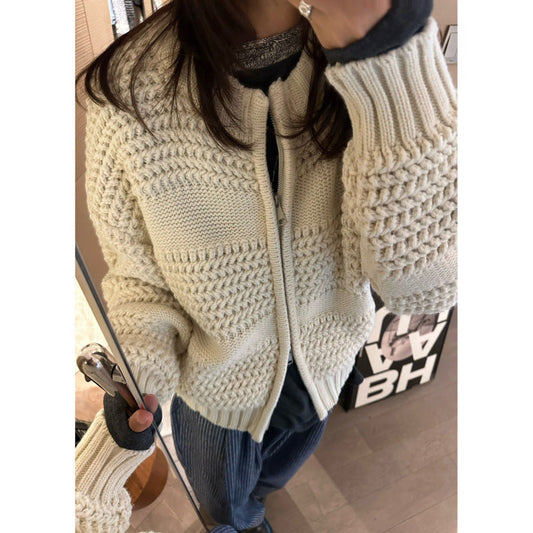 Damen Strickjacke Strukturiertes Design Eveloria - Eveloria