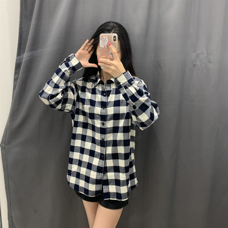 Damen Flanell-Hemdbluse Kariert