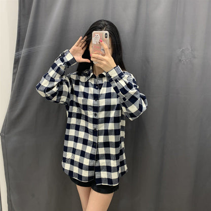 Damen Flanell-Hemdbluse Kariert