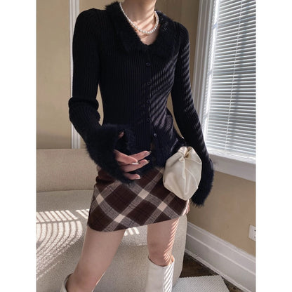 Damen Cardigan Gestrickt Mit Taschen Weich Eveloria