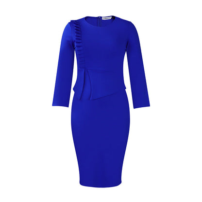 Damen Kleid mit Rüschendetails und Tailleneinsatz Eveloria