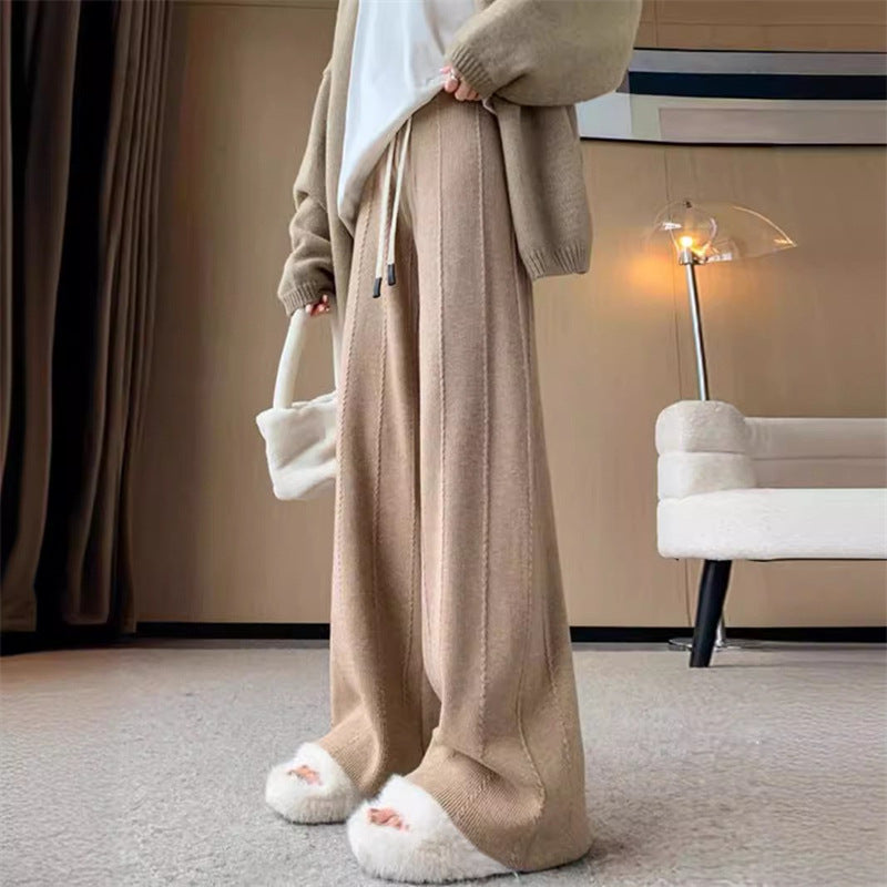 Damen Weite Hose Elastischer Bund Bequem Eveloria