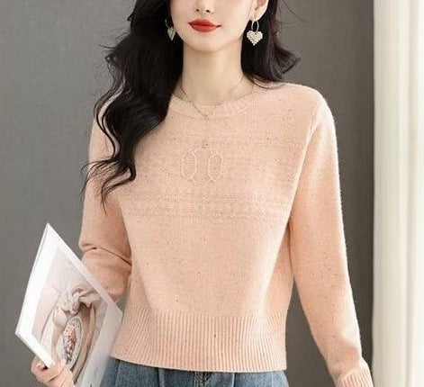 Damen Strickpullover Feines Zopfmuster Eveloria