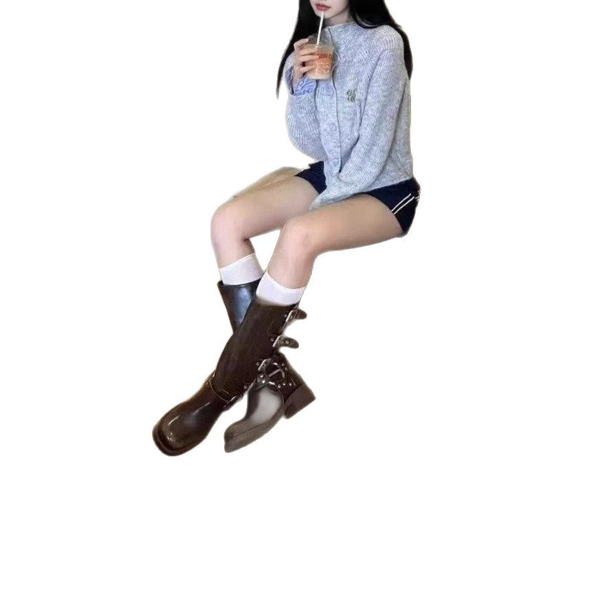 Damen Strickjacke Edle Knöpfe Eveloria