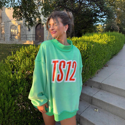 Damen Oversized Sweatshirt Grafikdruck Eveloria
