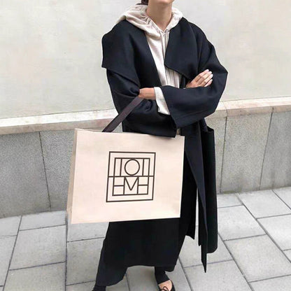 Damen Oversize-Mantel Offener Vorderteil Eveloria
