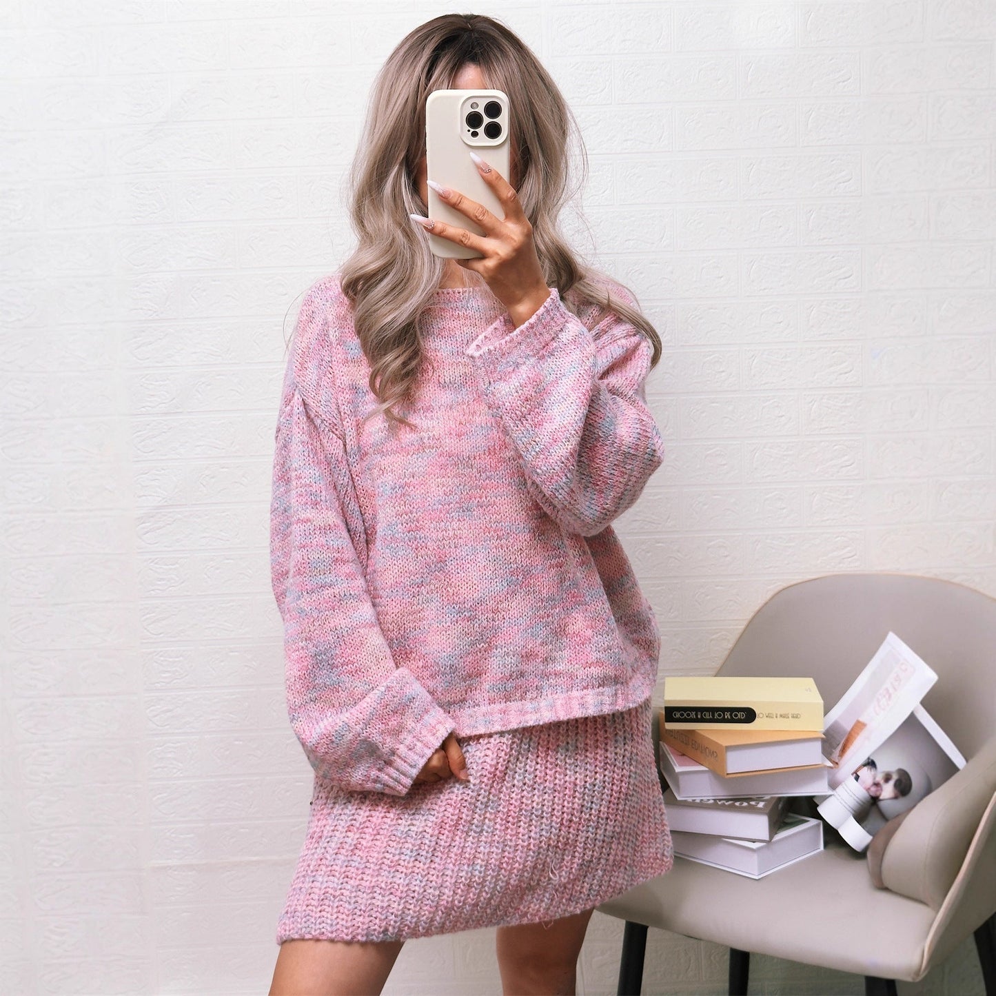 Damen Strickpullover Lässig Weiter Kragen Eveloria - Eveloria