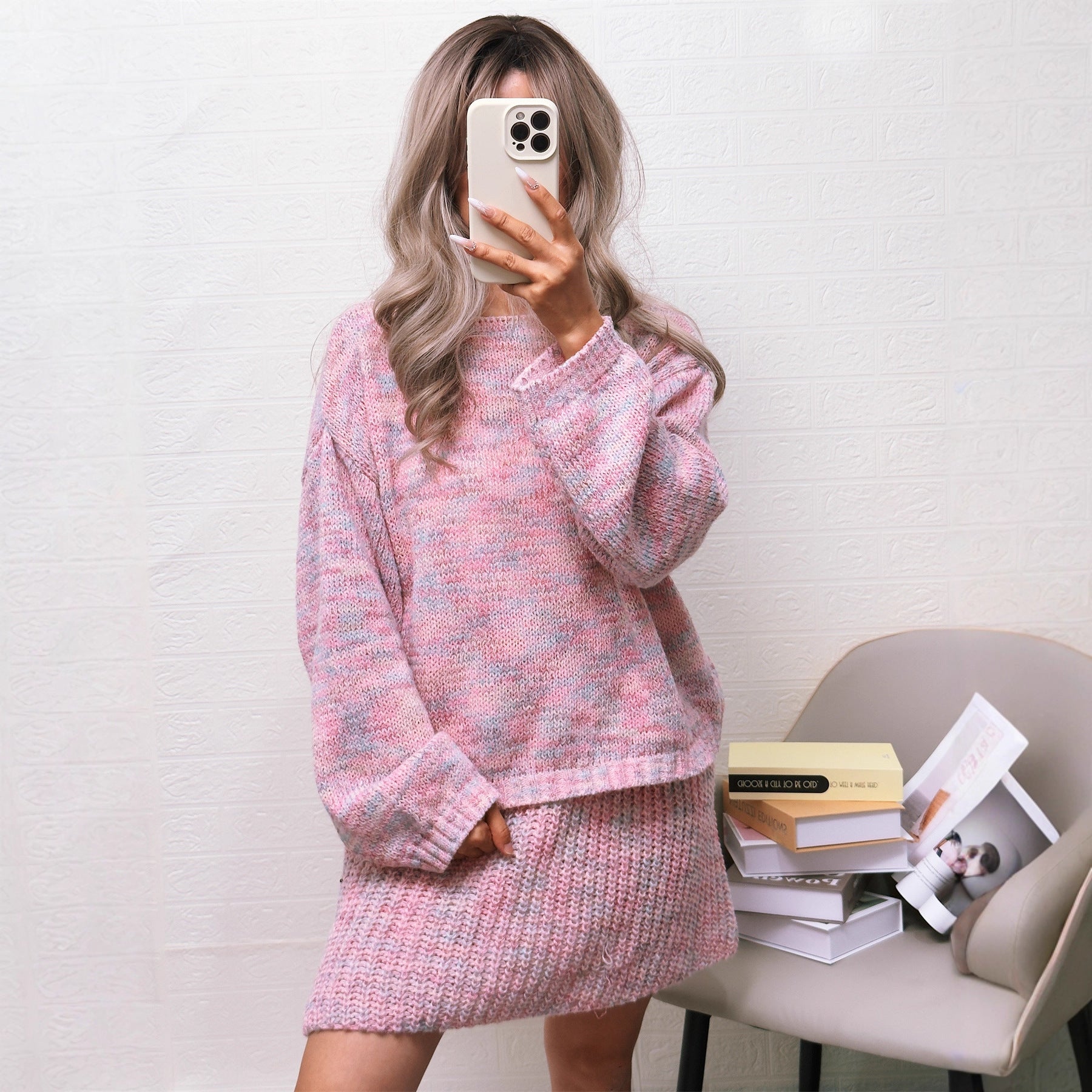 Damen Strickpullover Lässig Weiter Kragen Eveloria - Eveloria