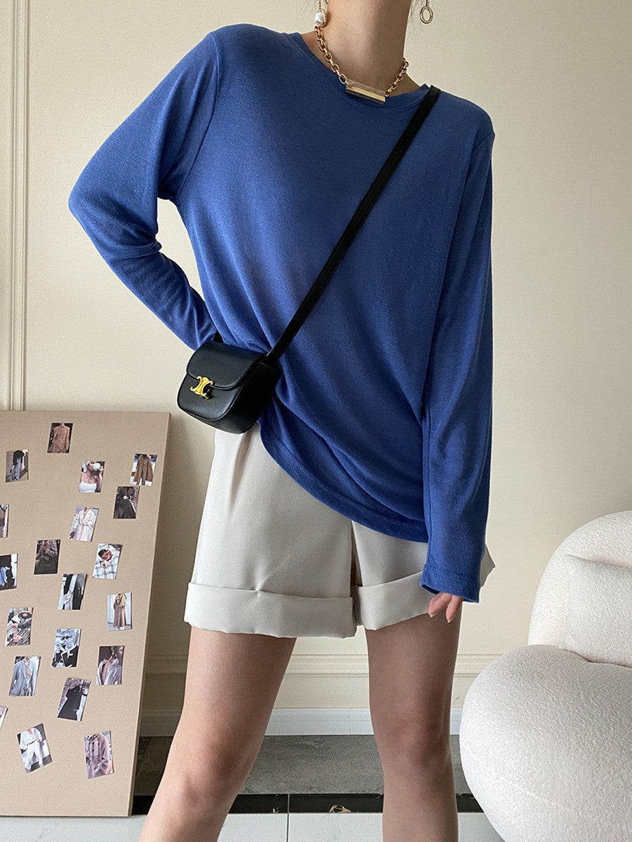 Damen Jeansshorts Hochbund mit Kettengürtel