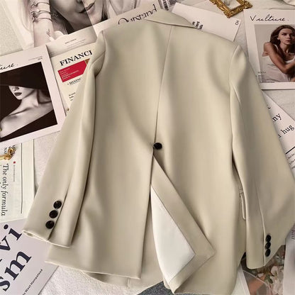Damen Blazer Eleganter Schnitt Baumwolle Eveloria