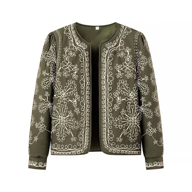 Damen Blumenjacke Elegant Schnitt Eveloria
