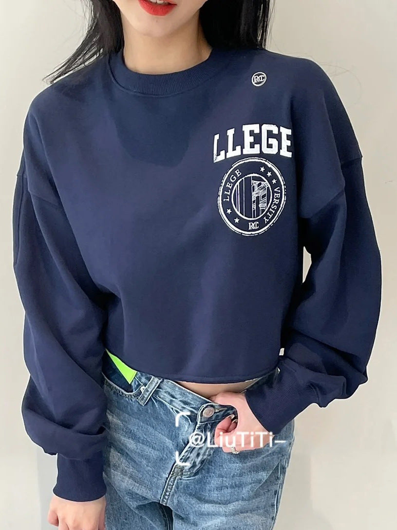 Damen Sweatshirt Oversized Kurz Eveloria