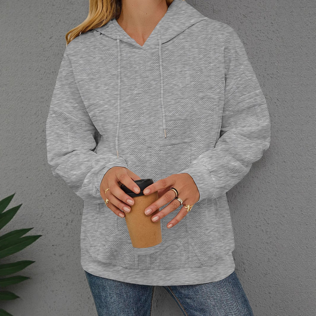 Damen Oversize Kapuzenpullover Strukturiertes Design Eveloria