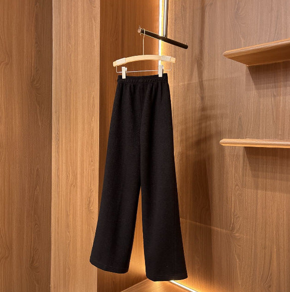 Damen Weite Stoffhose Elastischer Bund Eveloria