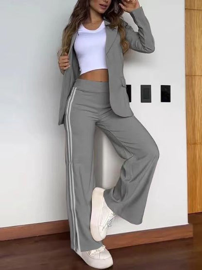 Damen Sportblazer-Set Weite Hose Eveloria