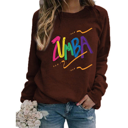 Damen Sweatshirt Modernes Zumba-Design Lässig Eveloria