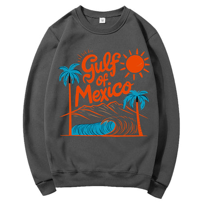 Damen Sweatshirt Maritimes Grafikdesign Lässiger Schnitt Grau