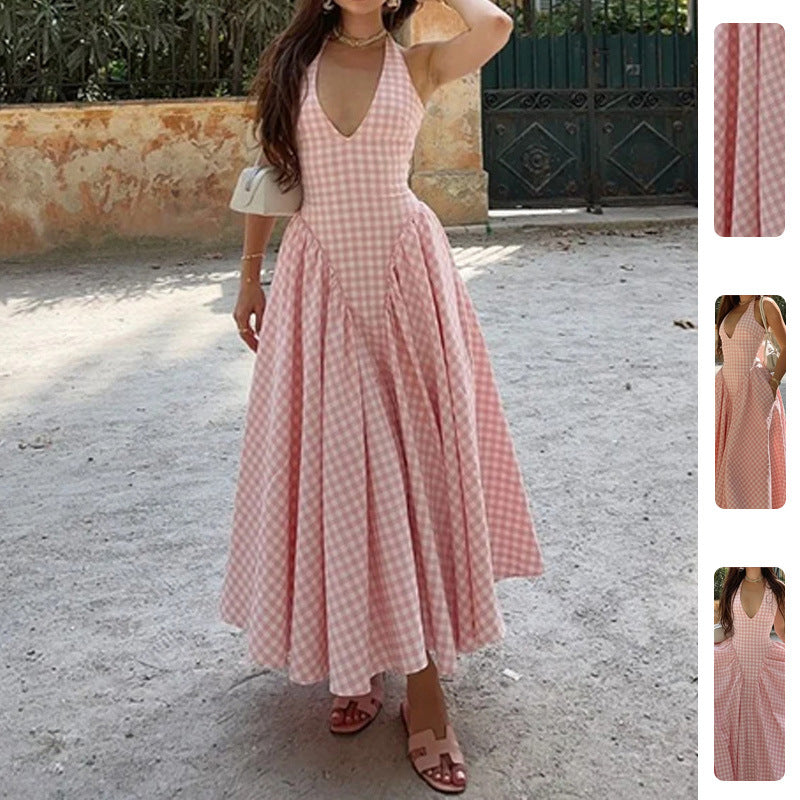 Damen Maxikleid V-Ausschnitt Schwingrock Eveloria - Eveloria