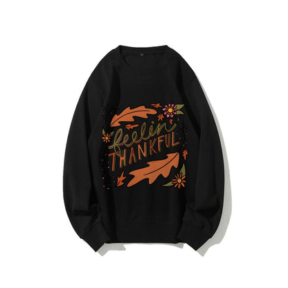 Damen Sweatshirt Bunt Herbstmotiv Baumwolle