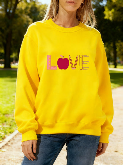Damen Sweatshirt Love-Motiv Eveloria