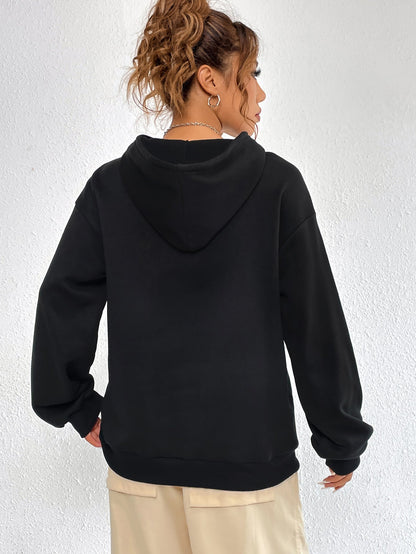 Damen Oversized Hoodie Urban Print Kapuze Eveloria