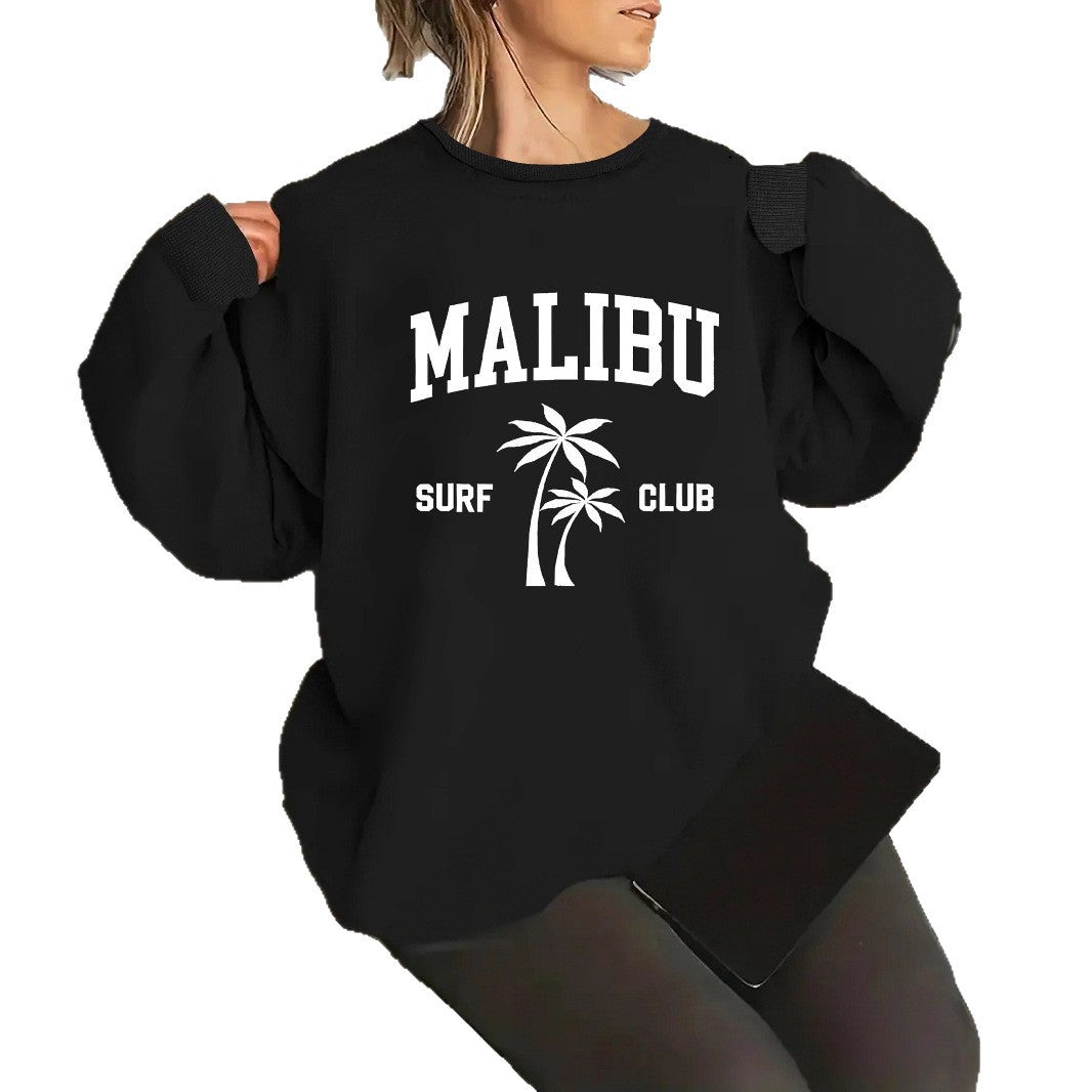 Damen Sweatshirt Surf-Club-Aufdruck Eveloria