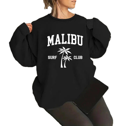 Damen Sweatshirt Surf-Club-Aufdruck Eveloria