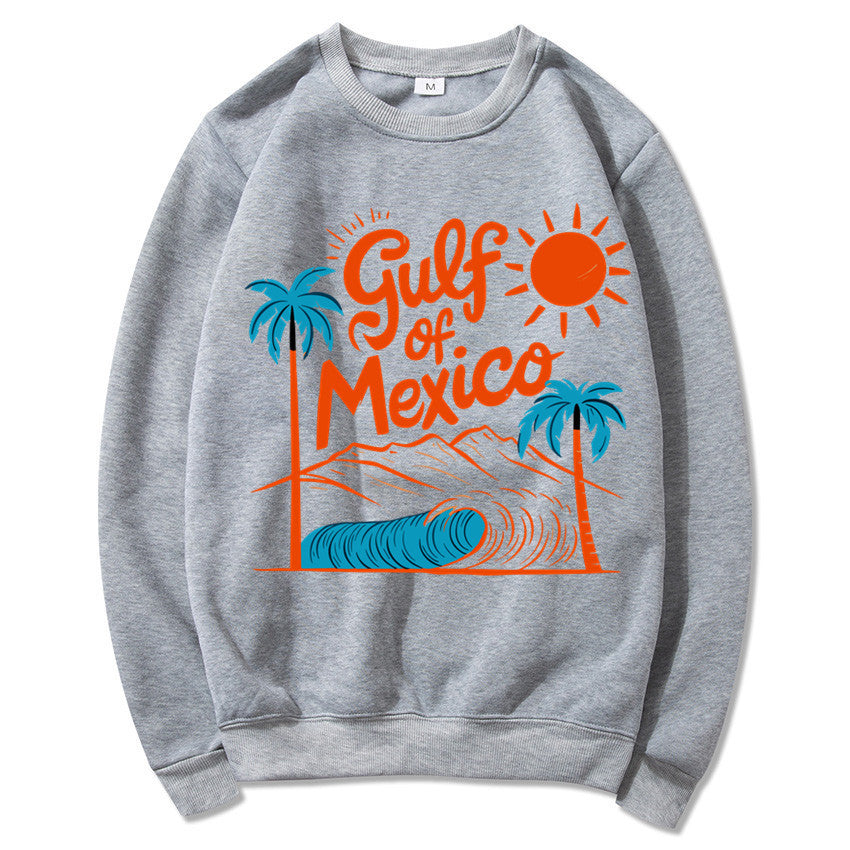 Damen Sweatshirt Maritimes Grafikdesign Lässiger Schnitt Grau