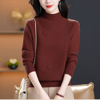 Damen Strickpullover Feinripp Eveloria