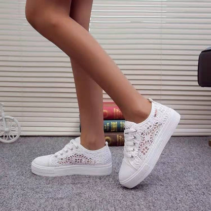 Damen Sneaker Spitzenmuster Rutschfeste Sohle Eveloria