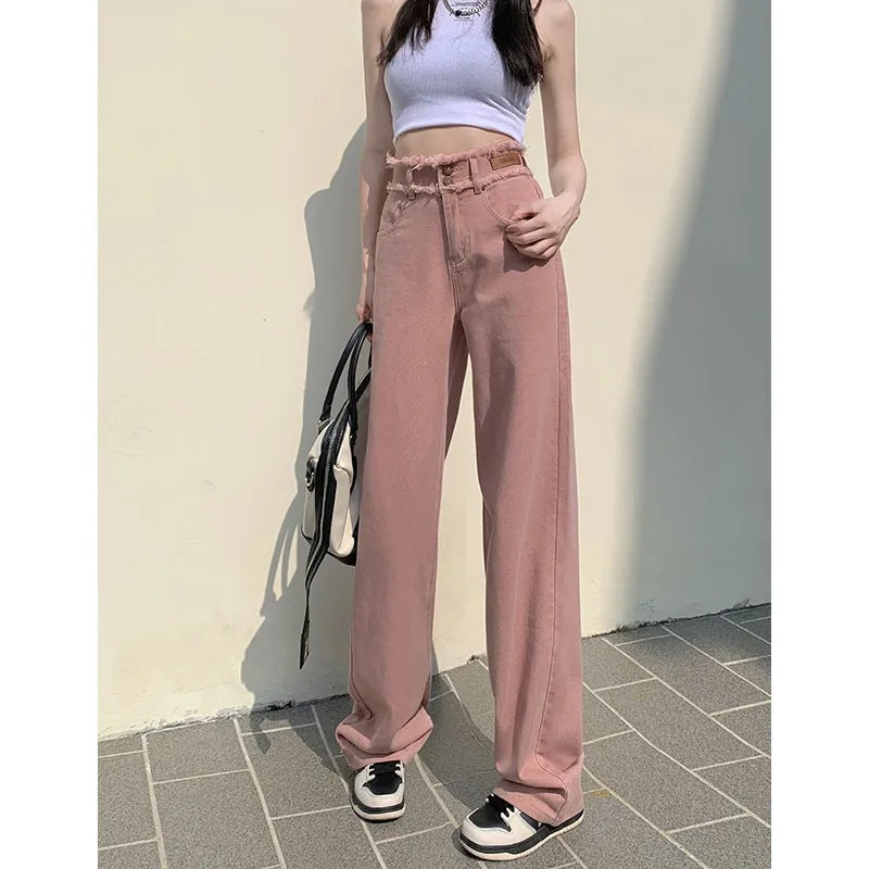 Damen High-Waist-Hose Weitgeschnitten Eveloria - Eveloria