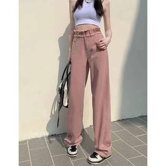Damen High-Waist-Hose Weitgeschnitten Eveloria - Eveloria
