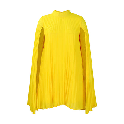 Damen Plisseekleid mit Kapuze und schwingendem Schnitt Eveloria