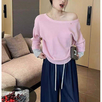 Damen Pullover Lässig Abnehmbarer Innenarm Eveloria