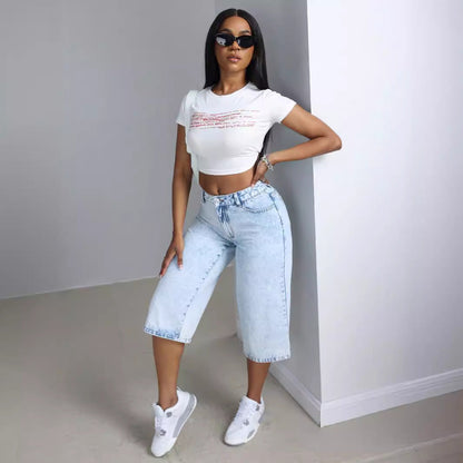 Damen Culotte Jeans Eveloria Komfort