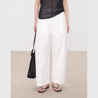 Damen Palazzo-Hose Elastischer Bund Weit