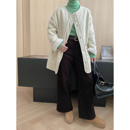 Damen Steppjacke Kuscheliges Innenfutter Praktische Taschen