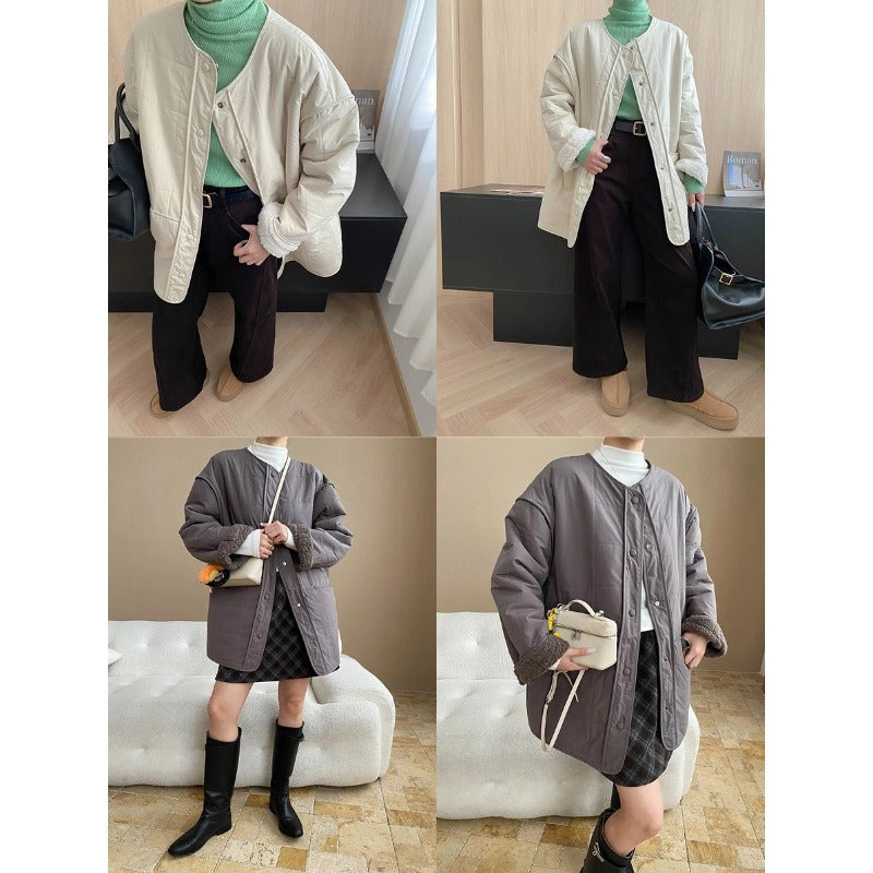 Damen Steppjacke Kuscheliges Innenfutter Praktische Taschen