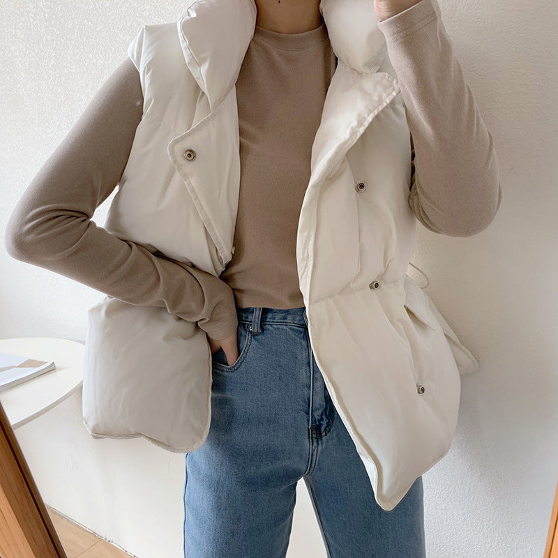 Damen Langarmshirt Weiches Baumwollstoff Lässiger Schnitt Beige