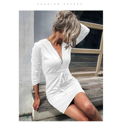Damen Sportkleid Reißverschluss Regulierbarer Gürtel Eveloria - Eveloria
