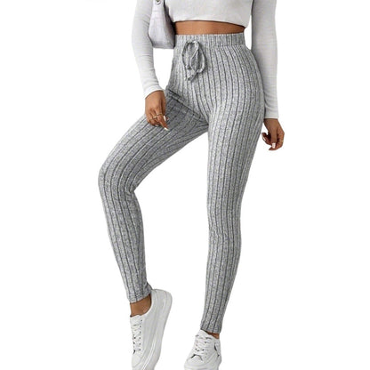 Damen Leggings Elastisch Rippmuster Eveloria