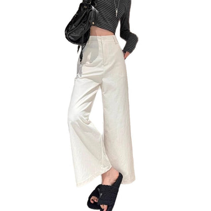 Damen High-Waist-Hose Weit Bein Eveloria