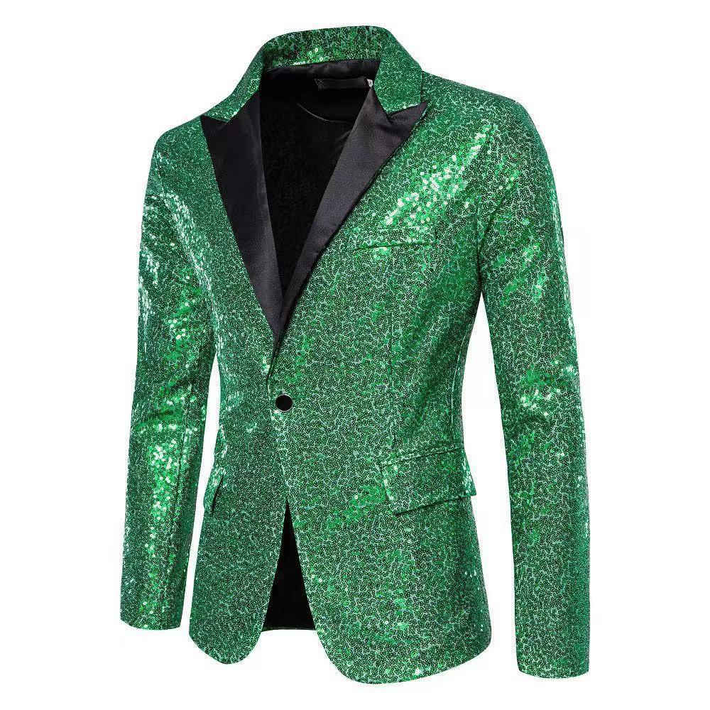 Herren Blazer Pailletten Elegant Edel Dekor Eveloria