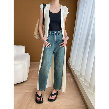 Damen High-Waist Jeans Lässiger Schnitt Nachhaltige Baumwolle