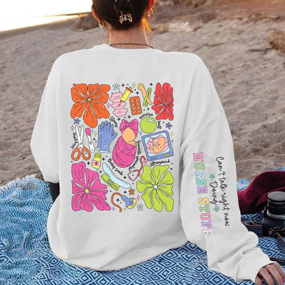 Damen Sweatshirt Bunt Grafikdesign Baumwolle Eveloria